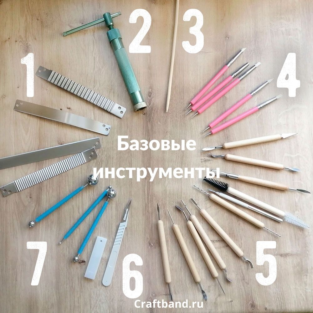Базовые инструменты для полимерной глины Craftband.ru