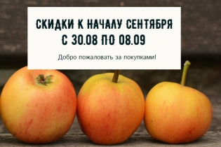 Скидки c 30.08 по 8.09.19