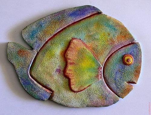 миниатюры из полимерной глины, рыба