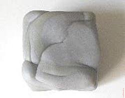 Имитация камня из полимерной глины - полученный куб