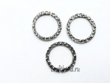 Декоративное кольцо-звено серебро 19 мм. 