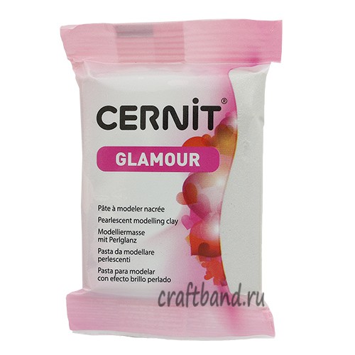 Полимерная глина Cernit GLAMOUR перламутровый серебро 080