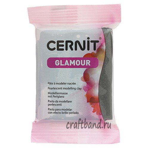 Полимерная глина Cernit GLAMOUR перламутровый черный 100