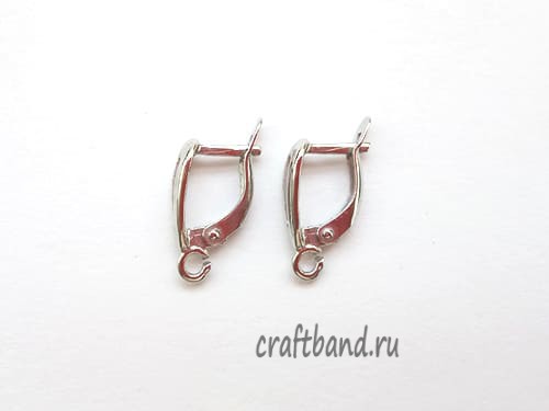 Швензы с английским замком, родий 000-363