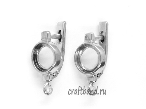 Швензы с английским замком, родий 000-382