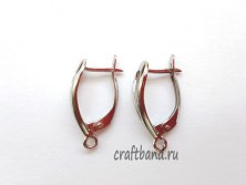 Швензы с английским замком, родий 000-364