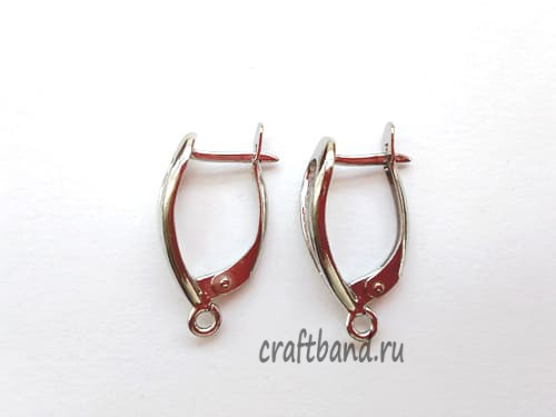 Швензы с английским замком, родий 000-364