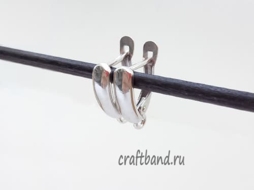 Швензы с английским замком, родий 000-365