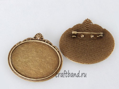 Основа для броши овальная