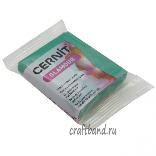 Полимерная глина Cernit GLAMOUR перламутровый зеленый 600