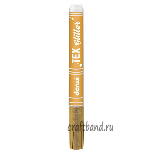 DA0140013 Маркер для ткани Darwi TEX Glitter, 2мм (с блестками) (050 золотой)