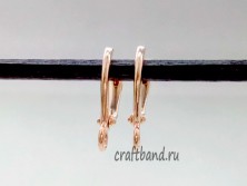 Швензы с английским замком, позолота 000-404