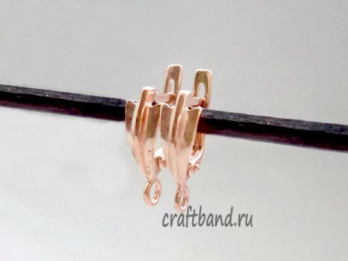 Швензы с английским замком, позолота 000-406