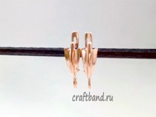 Швензы с английским замком, позолота 000-406
