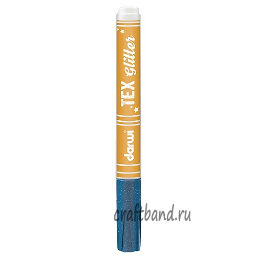 DA0140013 Маркер для ткани Darwi TEX Glitter, 2мм (с блестками) (200 голубой)