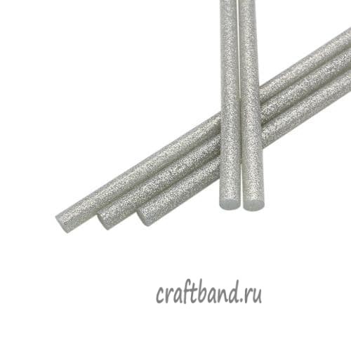 Клей цветной, 7,2 мм*30 см, упак./10 шт., Hobby&Pro (серебряный)