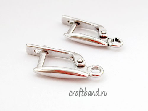 Швензы с английским замком серебро Зерно 925-013