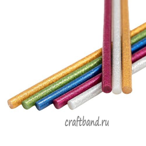 Клей цветной 7,2мм*30см Hobby&Pro упак(15шт), ассорти