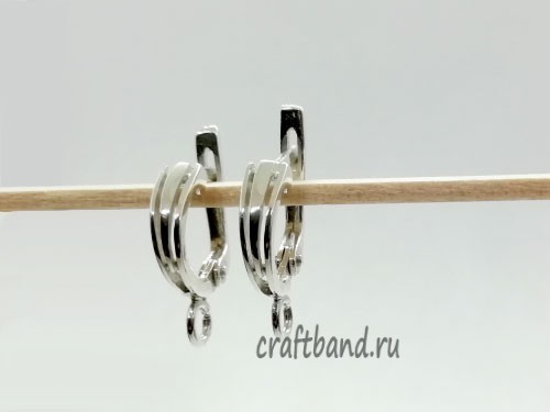 Швензы с английским замком серебро 925-017