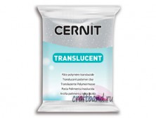Полимерная глина Cernit Translucent прозрачный серебряный с блёстками 080