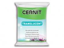 Полимерная глина Cernit Translucent прозрачный зелёный лимон 605