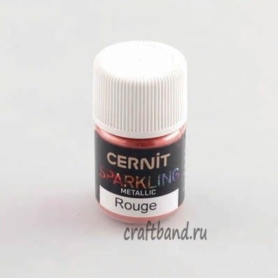Мика-порошок (слюда) Metallic /металлик 'SPARKLING POWDER' 3 гр. Cernit (400 rouge/красный) CE6100005400