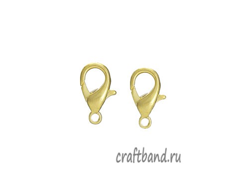 Замок-лобстер золото 12 мм.
