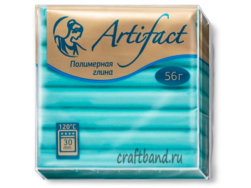 Полимерная глина Артефакт Новая формула голубой топаз 467