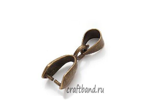 Маленький бейл для кулона 13 мм. бронза