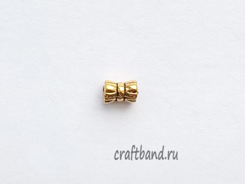 Бусина металлическая античное золото