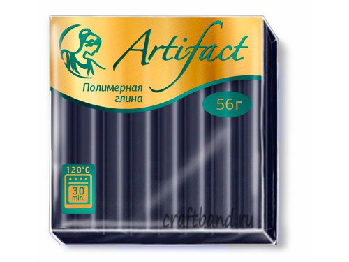 Полимерная глина Артефакт металлик графит 692