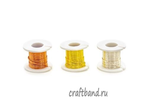 XQ424 Медная проволока 0,5*3м. (золото, серебро, медь), Астра