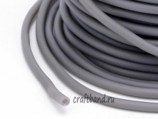 Полиуретановый полый шнур серый 3 мм.