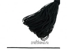 Шнур плетёный полиэстер чёрный 1,5 мм. 10 м.