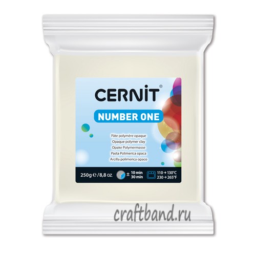 Полимерная глина Cernit Number One 250гр. 027 белый матовый