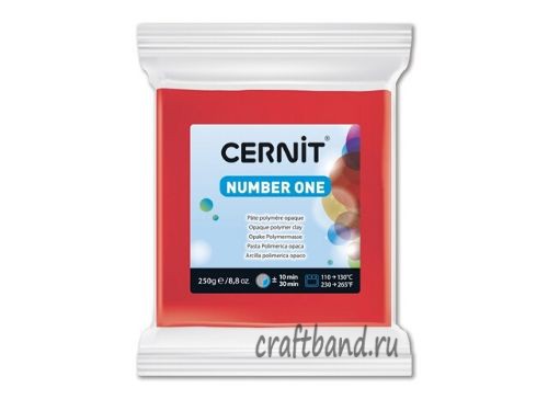 Полимерная глина Cernit Number One 400 красный 250 гр.