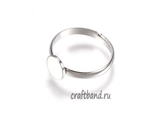 Основа для кольца серебро, 8 мм.
