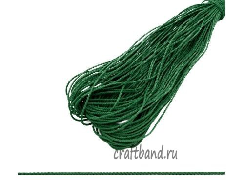 Шнур плетёный полиэстер зелёный 1,5 мм. 10 м.