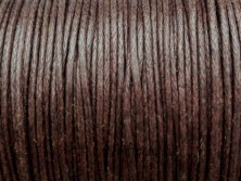 Шнур вощёный хлопковый тёмно-коричневый 1 мм.