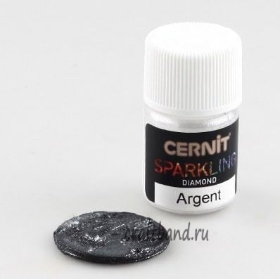 Мика-порошок (слюда) Diamond/бриллиантовый 'SPARKLING POWDER' 5гр. Cernit (080 argent/серебро) CE6120005080