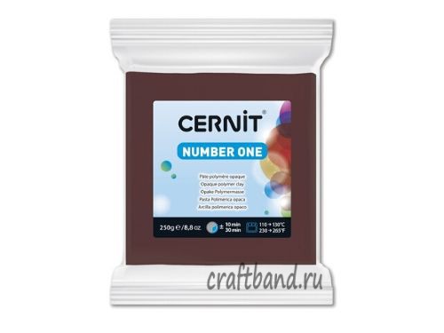 Полимерная глина Cernit Number One 800 коричневый 250 гр.