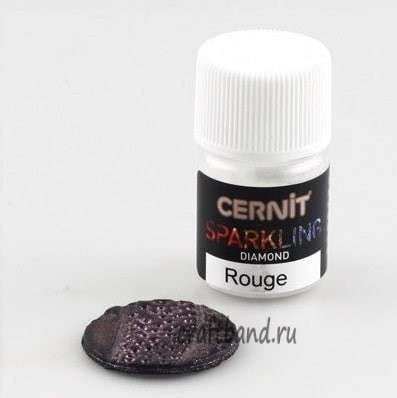 Мика-порошок (слюда) Diamond/бриллиантовый 'SPARKLING POWDER' 5гр. Cernit (400 rouge/красный) CE6120005400