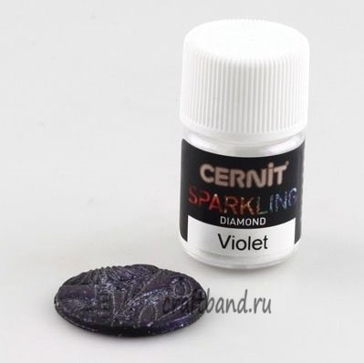 Мика-порошок (слюда) Diamond/бриллиантовый 'SPARKLING POWDER' 5гр. Cernit (900 violet/фиолетовый) CE6120005900