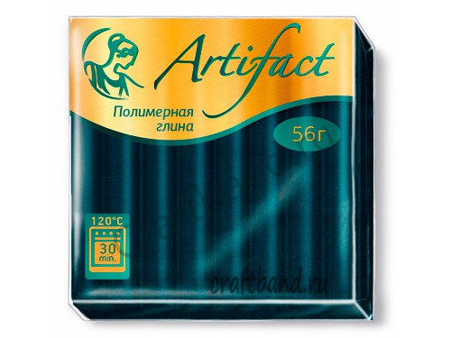 Полимерная глина Артефакт классический изумрудный 151