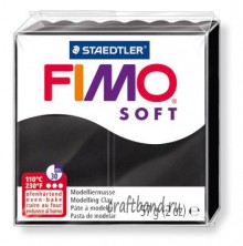 Полимерная глина Fimo Soft 8020-9 black