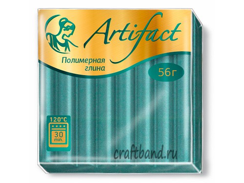 Полимерная глина Артефакт классический пастельный зелёный 153