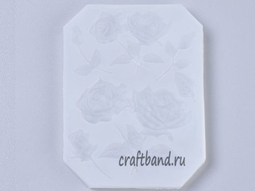 Силиконовый молд для эпоксидной смолы, ветка розы