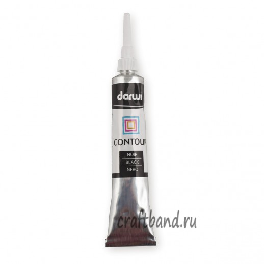 DA0700022 Контур по стеклу, Darwi (100 черный)