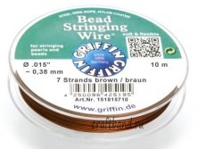 Леска ювелирная GRIFFIN Bead Stringing Wire 10 м. коричневый