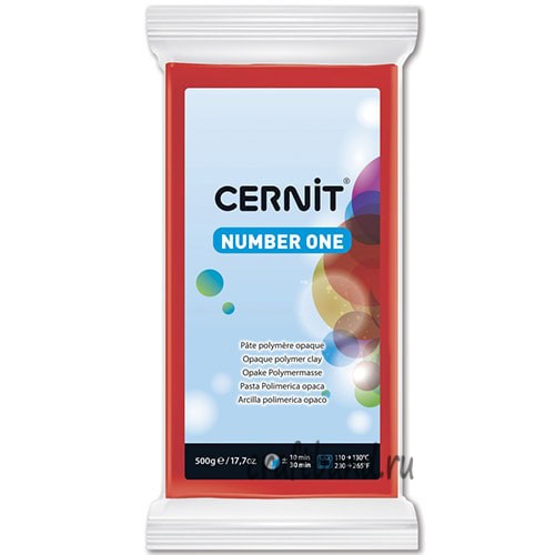 Полимерная глина Cernit Number One 463 новогодний красный 500 гр.